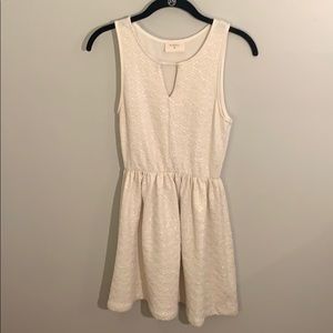 White and gold Everly dress